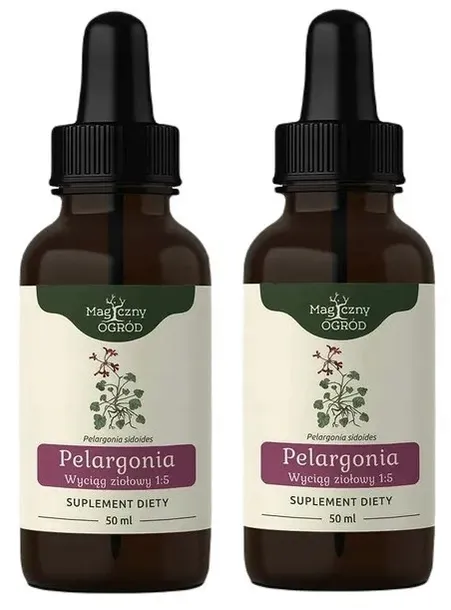 2x Magiczny Ogród PELARGONIA AFRYKAŃSKA wyciąg ziołowy 1:5 50ml ODPORNOŚĆ