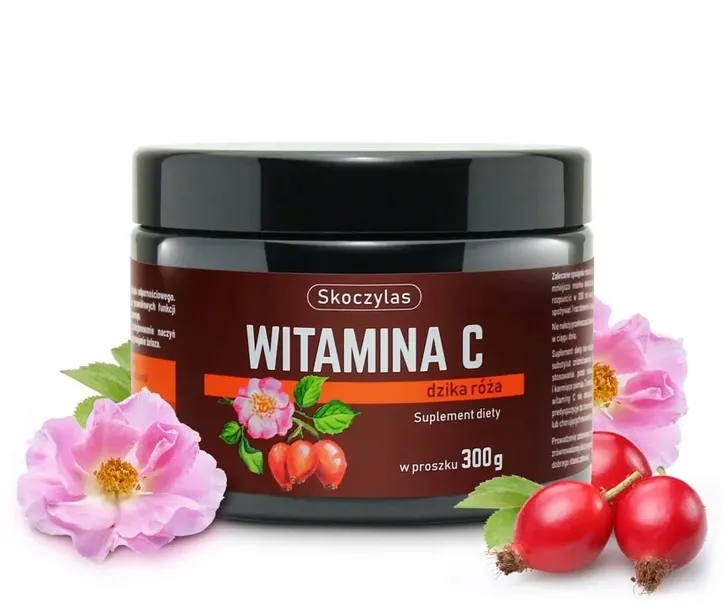 SKOCZYLAS Witamina C dzika róża 1000mg, 300g ODPORNOŚĆ Antyoksydant SKÓRA