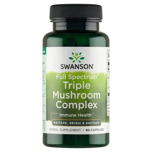 Swanson Triple Mushroom Complex 60caps Maitake Reishi Shiitake ODPORNOŚĆ