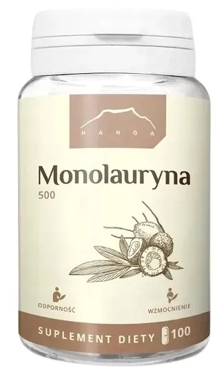 Nanga Monolauryna 500 mg 100 kapsułek ODPORNOŚĆ Infekcje WIRUSY Bakterie