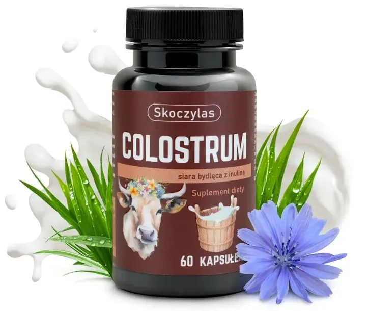 Skoczylas COLOSTRUM siara bydlęca z inuliną 60 kaps ODPORNOŚĆ przeciwciała