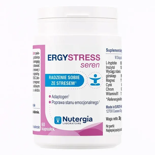 Nutergia ERGYSTRESS seren Stres emocje Uspokojenie ADAPTOGEN l-tryptofan