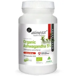 aliness-organic-ashwagandha-5percent-ksm-66-zen-szen-indyjski-100-kaps-vege