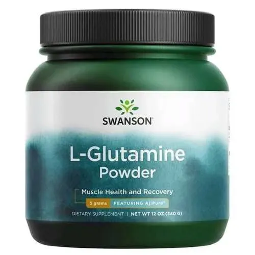 SWANSON AJIPURE L-GLUTAMINE 340G GLUTAMINA Funkcje jelita Aminokwas
