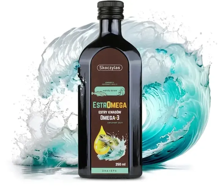 Skoczylas EstrOmega ESTRY Kwasów OMEGA 3 z dorsza DHA EPA 250ml SERCE Mózg