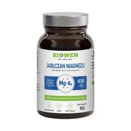 biowen-jablczan-magnezu-835mg-witamina-b6-100-kaps-magnez-skurcze-miesni