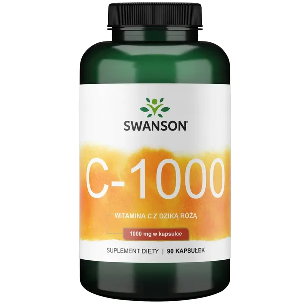 SWANSON WITAMINA C 1000mg Z DZIKĄ RÓŻĄ OCHRONA ODPORNOŚĆ STRES OKSYDACYJNY
