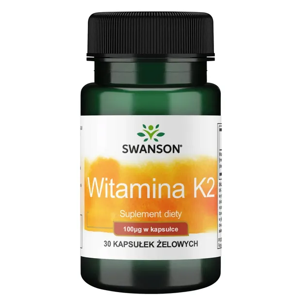 SWANSON Naturalna WITAMINA K2 100 MK-7 TĘTNICE ZDROWE KOŚCI 30 kapsułek