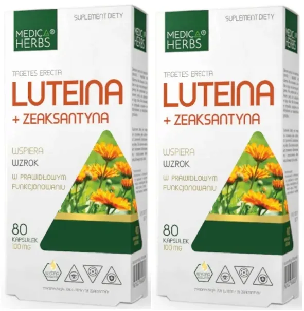 Medica Herbs LUTEINA ZEAKSANTYNA Wzrok Ostrość Ochrona Komórek OCZU