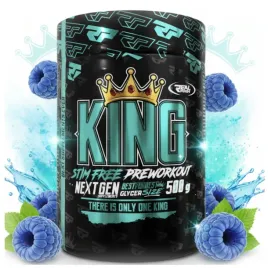 real-pharm-king-stim-free-500g-blue-raspberry-bezkofeinowa-przedtreningowka