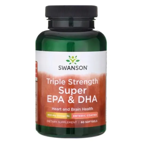 SWANSON Triple Strength Super EPA & DHA 60 kaps ODPORNOŚĆ Serce WZROK Mózg