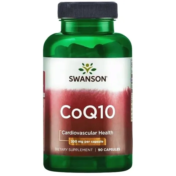 SWANSON KOENZYM Q10 aż 200mg 90 kapsułek CoQ10 SERCE Układ KRĄŻENIA