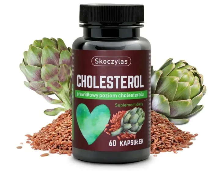 Skoczylas Cholesterol 60 kapsułek Karczoch CZERWONY RYŻ Chrom KOZIERADKA