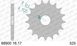 afam-zebatka-przod-525-16-zebow-speedmaster