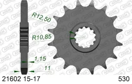 afam-zebatka-przod-530-16-zebow-yamaha-yzf-r-6