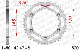 afam-zebatka-tyl-520-42-zeby-suzuki-ts-250-x
