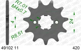 afam-zebatka-przod-420-11-zebow-suzuki-dr-z-110