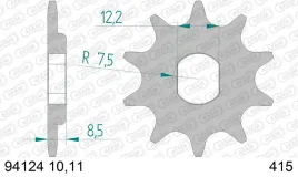 afam-zebatka-przod-415-11-zebow-husqvarna-tc-50