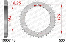 afam-zebatka-tyl-530-43-zeby-honda-vfr-750-f