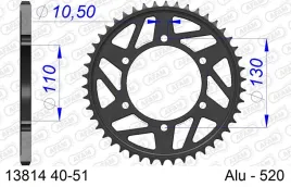 afam-zebatka-tyl-alu-520-44-zeby-yamaha-yzf-r-6