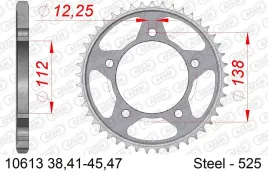 afam-zebatka-tyl-525-41-honda-cbr-600-650-f