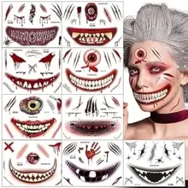 tatuaze-halloween-krwawy-usmiech-blizny-wampir-mix-9-arkuszy
