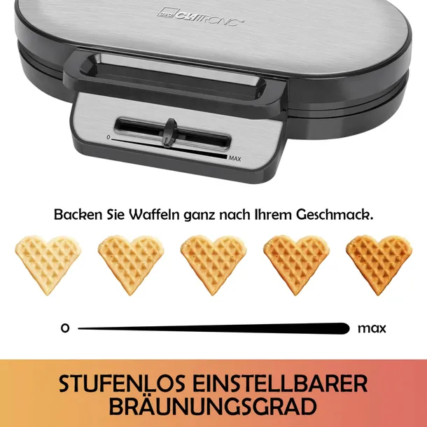 clatronic-wa-3745-black-inox-waffle-maker