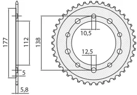zebatka-tylna-sunstar-jtr1316-38-honda-ctx-700-dct-nc-700-750-honda-cbf-500