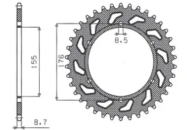zebatka-tylna-sunstar-jtr2011-44-triumph-900-955-1000-triumph-daytona-t595