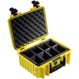 bandw-outdoor-case-type-3000-yellow-with-compartments