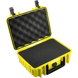 bandw-outdoor-case-type-1000-yellow-with-foam-insert