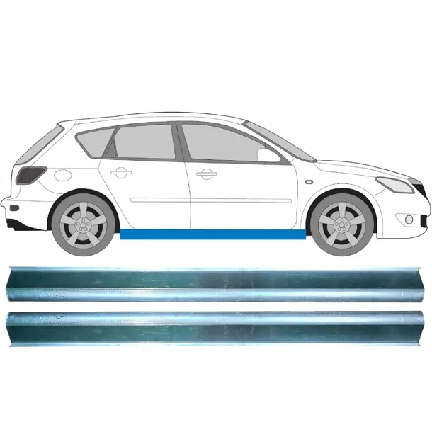 Reperaturka progu do Mazda 3 2003-2009 / Lewa+Prawa / Zestaw