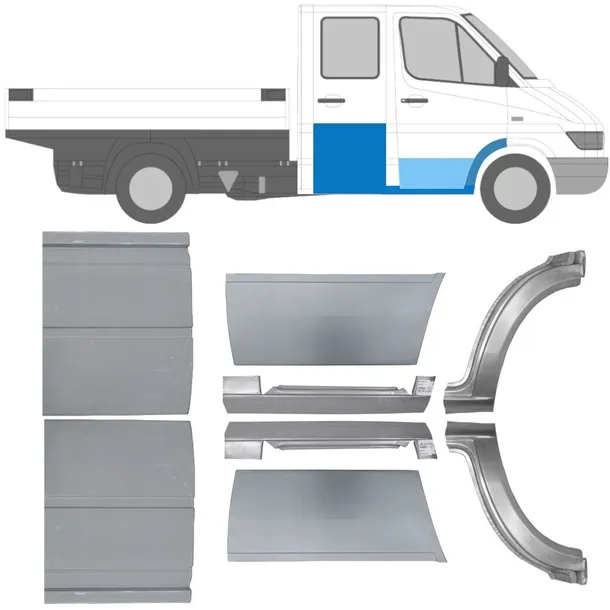 Zestaw reperaturek do Mercedes Sprinter 1995-2006 / Lewa+Prawa