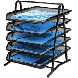 przybornik-na-biurko-5-szuflad-czarny-organizer-a4