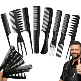 grzebienie-fryzjerskie-etui-grzebien-zestaw-czarnych-grzebieni-10szt-zestaw