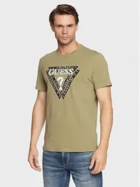 guess-t-shirt-z-logo-zielony-jasin-xl