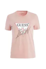 guess-koszulka-damska-icon-rozowa-xs