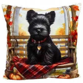 dekoracyjna-poszewka-45x45-cm-pies-szkocki-terier-na-hustawce-dynia-jesien