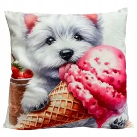 dekoracyjna-poszewka-45x45-cm-pies-maltanczyk-bialy-jedzacy-loda