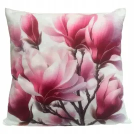 dekoracyjna-poszewka-45x45-cm-rozowe-kwiaty-magnolie-na-bialym-tle