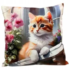 dekoracyjna-poszewka-45x45-cm-kot-w-oknie-wsrod-kwiatow