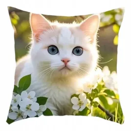 dekoracyjna-poszewka-40x40-cm-kot-bialy-wsrod-kwiatow