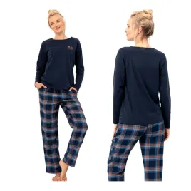 pizama-damska-z-dlugim-rekawem-i-flanelowymi-spodniami-lns-432-key-xl