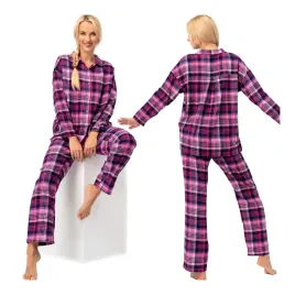 pizama-damska-bawelniana-dlugie-spodnie-dlugi-rekaw-kratka-key-4xl