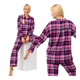 pizama-damska-dwuczesciowa-z-dlugim-rekawem-bawelniana-w-krate-key-3xl