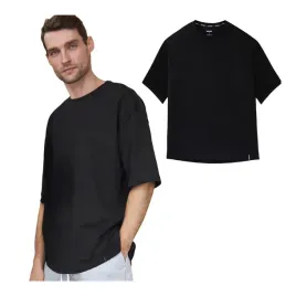 koszulka-meska-tshirt-basic-czarny-bawelna-unisex-oversize-naviale-m
