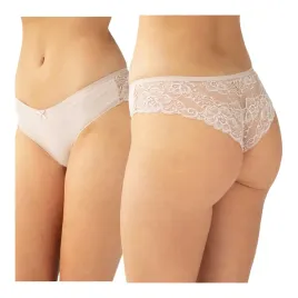 majtki-damskie-brazyliany-bawelniane-2pack-koronka-pudrowy-roz-kleo-l