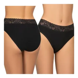 figi-damskie-bawelniane-2pack-z-koronka-wysoki-stan-czarne-kleo-m