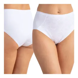 majtki-damskie-z-wysokim-stanem-figi-z-koronka-biale-mikrofibra-kleo-xxl