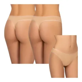 stringi-damskie-bawelniane-2pack-sredni-stan-bezowe-bielizna-damska-kleo-m